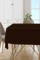 Kadife Kahve Masa Örtüsü Kahverengi Sade Düz Leke Tutmaz Premium Masa Örtüsü MSO005