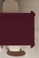 Bordo Kadife Masa Örtüsü Bordo Desensiz Sade Leke Tutmaz Premium Masa Örtüsü MSO007