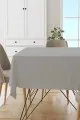 Gri Dertsiz Masa Örtüsü Açık Gri Desensiz Leke Tutmaz Premium Masa Örtüsü MSO009