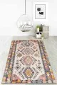 Kilim Desenli Mutfak Halıları Çok Renkli Kaymaz Tabanlı Etnik Desenli Mutfak Halısı AR1062