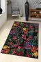 Renkli Kaymaz Tabanlı Yıkanır Patchwork Mutfak Halısı AR1065