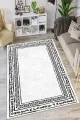 Beyaz Mutfak Halı Modelleri Beyaz Kaymaz Tabanlı Otantik Desen Mutfak Halısı AR1095