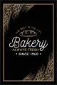 Mutfak Yazılı Halı Siyah Kaymaz Tabanlı Yazılı Bakery Mutfak Halısı AR1274