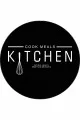 Siyah Kaymaz Kitchen Yazılı Yuvarlak Mutfak Halısı AR428