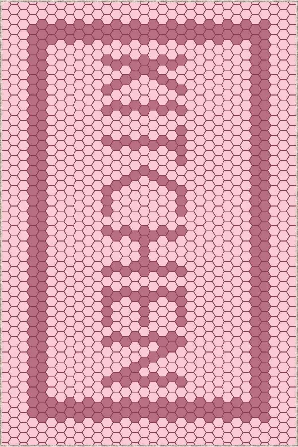 Mutfak Halısı 200X300 Pembe Kaymaz Tabanlı Kitchen Yazılı Mutfak Halısı AR493