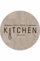Kitchen Yazan Mutfak Halısı Bej Kaymaz Taban Kitchen Yazılı Yuvarlak Mutfak Halısı AR801