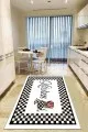 Kitchen Halı Beyaz Kaymaz Taban Yıkanabilir Mackenzie Mutfak Halısı AR868