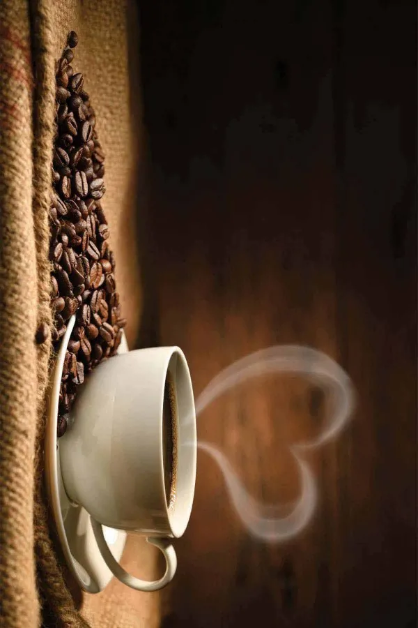 Yeni Mutfak Halıları Kahverengi Kaymaz Tabanlı Coffee Temalı Mutfak Halısı MT28