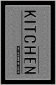 Siyah Kitchen Halı Gri Kaymaz Tabanlı Kitchen Yazan Mutfak Halısı Yolluk VH097