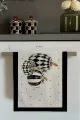 Krem Mutfak Havlusu Krem Bal Kabağı Desenli Fırın Mutfak Havlusu 30x50cm