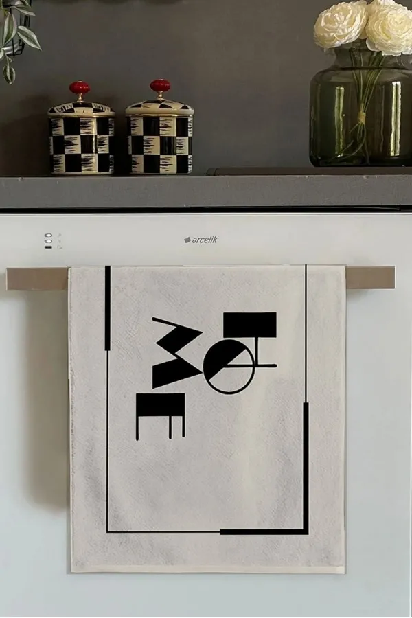 Kemik Mutfak Havlusu Kemik Home Yazılı Fırın Mutfak Havlusu 30x50cm
