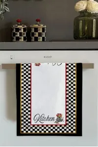 Beyaz Damalı Fırın Mutfak Havlusu 30x50cm