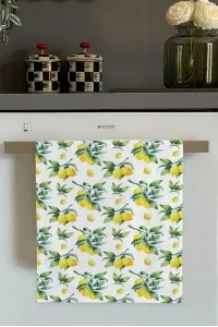 Sarı Limon Desen Fırın Mutfak Havlusu 30x50cm