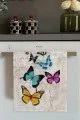Renkli Kelebek Desenlili Fırın Mutfak Havlusu 30x50cm