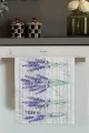 Mor Mutfak Havlusu Mor Lavanta Desenli Fırın Mutfak Havlusu 30x50cm
