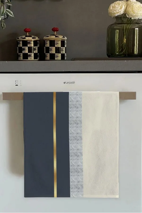 Antrasit Mutfak Havlusu Antrasit Modern Fırın Mutfak Havlusu 30x50cm