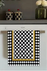 Siyah Damalı Fırın Mutfak Havlusu 30x50cm
