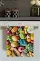 Renkli Meyveli Fırın Mutfak Havlusu 30x50cm