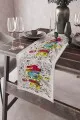 Renkli Runner Modelleri Çok Renkli Pop Art Premium Masa Örtüsü Runner RNR030