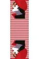 Kırmızı Yüzler Desen Premium Masa Örtüsü Runner RNR066