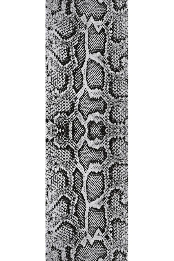 Silver Krokodil Desenli Premium Masa Örtüsü Runner RNR068