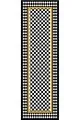 Siyah Çerçeveli Desen Premium Masa Örtüsü Runner RNR073