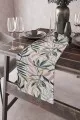 Çiçekli Runner Modelleri Pembe Çiçekli Desen Premium Masa Örtüsü Runner RNR083