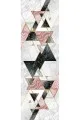 Pembe Geometrik Desenli Premium Masa Örtüsü Runner RNR092