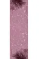 Ranır Ve Supla Modelleri Pembe Çerçeveli Desen Premium Masa Örtüsü Runner RNR094