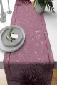Ranır Ve Supla Modelleri Pembe Çerçeveli Desen Premium Masa Örtüsü Runner RNR094