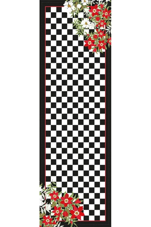 Kırmızı Runner Modelleri Kırmızı Mutfak Mackenzie Premium Masa Örtüsü Runner RNR119