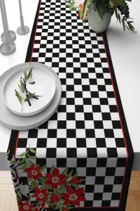 Kırmızı Mutfak Mackenzie Premium Masa Örtüsü Runner RNR119 Kırmızı Mutfak Mackenzie Premium Masa Örtüsü Runner RNR119