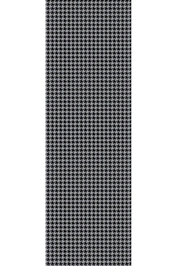 Siyah Runner Siyah Kazayağı Desenli Premium Masa Örtüsü Runner RNR120