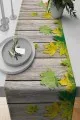 Üç Boyutlu Runner Modelleri Yeşil Çınar 3D Desenli Premium Masa Örtüsü Runner RNR150