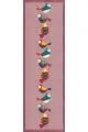Etnik Runner Pembe Etnik Kuşlu Desen Premium Masa Örtüsü Runner RNR213
