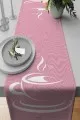 Pembe Runner Örtü Pembe Fincanlı Mutfak Premium Masa Örtüsü Runner RNR283