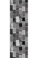 Gri Patchwork Kırk Yama Premium Masa Örtüsü Runner RNR292