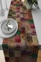 Çok Renkli Patchwork Premium Masa Örtüsü Runner RNR293