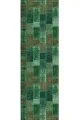 Masa Örtüsü Runner Modelleri Yeşil Patchwork Desenli Premium Masa Örtüsü Runner RNR295