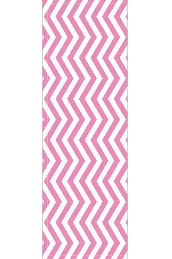 Pembe Zigzag Desenli Premium Masa Örtüsü Runner RNR303
