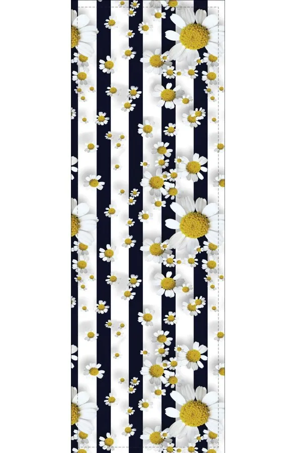 Papatya Desenli Runner Sarı Papatya Desenli Premium Masa Örtüsü Runner RNR319