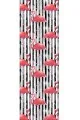 Pembe Flamingo Desenli Premium Masa Örtüsü Runner RNR354