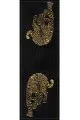 Siyah Runner Siyah Leopar Desenli Premium Masa Örtüsü Runner RNR355
