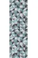 Yuvarlak Masa İçin Runner Turkuaz Geometrik Desenli Premium Masa Örtüsü Runner RNR379