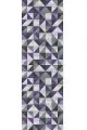 Yuvarlak Masa Ranır Modelleri Mor Geometrik Desenli Premium Masa Örtüsü Runner RNR381