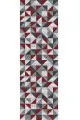 Yuvarlak Masa Runner Modelleri Bordo Geometrik Desenli Premium Masa Örtüsü Runner RNR383