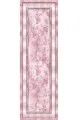 Masa Ranır Takımı Pembe Çerçeveli Desen Premium Masa Örtüsü Runner RNR400