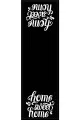 Siyah Runner Siyah Home Sweet Home Premium Masa Örtüsü Runner RNR426