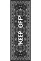 Siyah Keep Off Desenli Premium Masa Örtüsü Runner RNR453