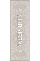 Ranır Dantel Bej Keep Off Desenli Premium Masa Örtüsü Runner RNR454